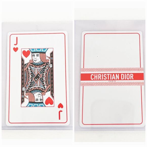 CHRISTIAN DIOR Playing Card Signature CD Stripe Logo Collectors COA - Picture 6 of 9